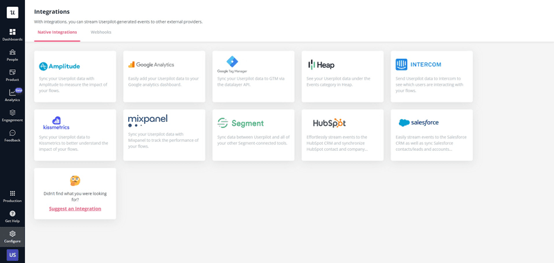 Userpilot integrations