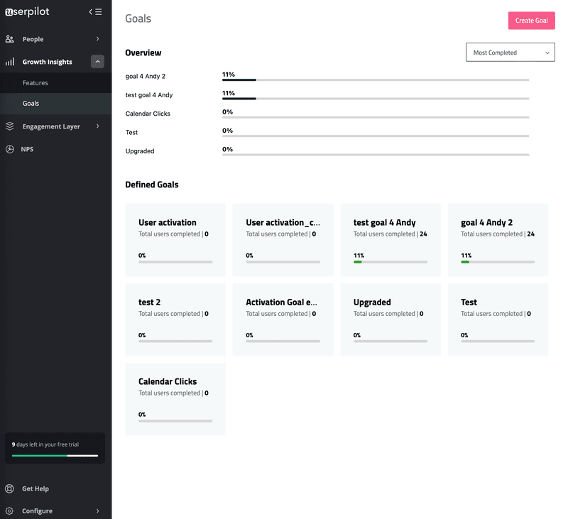 Userpilot growth insights for closed-loop analytics
