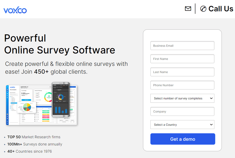 Voxco, powerful online survey tool with sentiment analysis capabilities