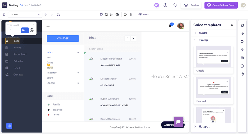 Interactive product demo tool: Walnut