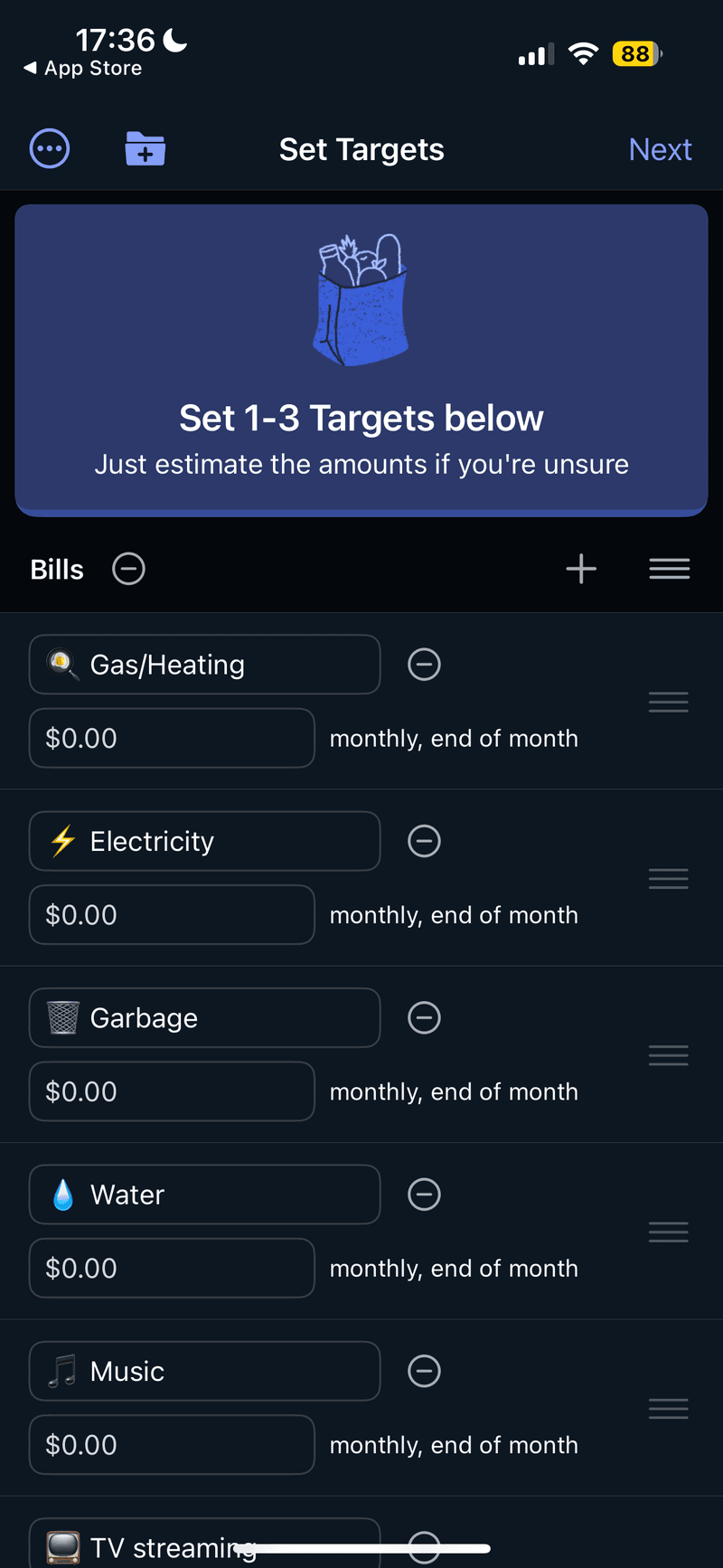 YNAB onboarding screen using app onboarding best practices