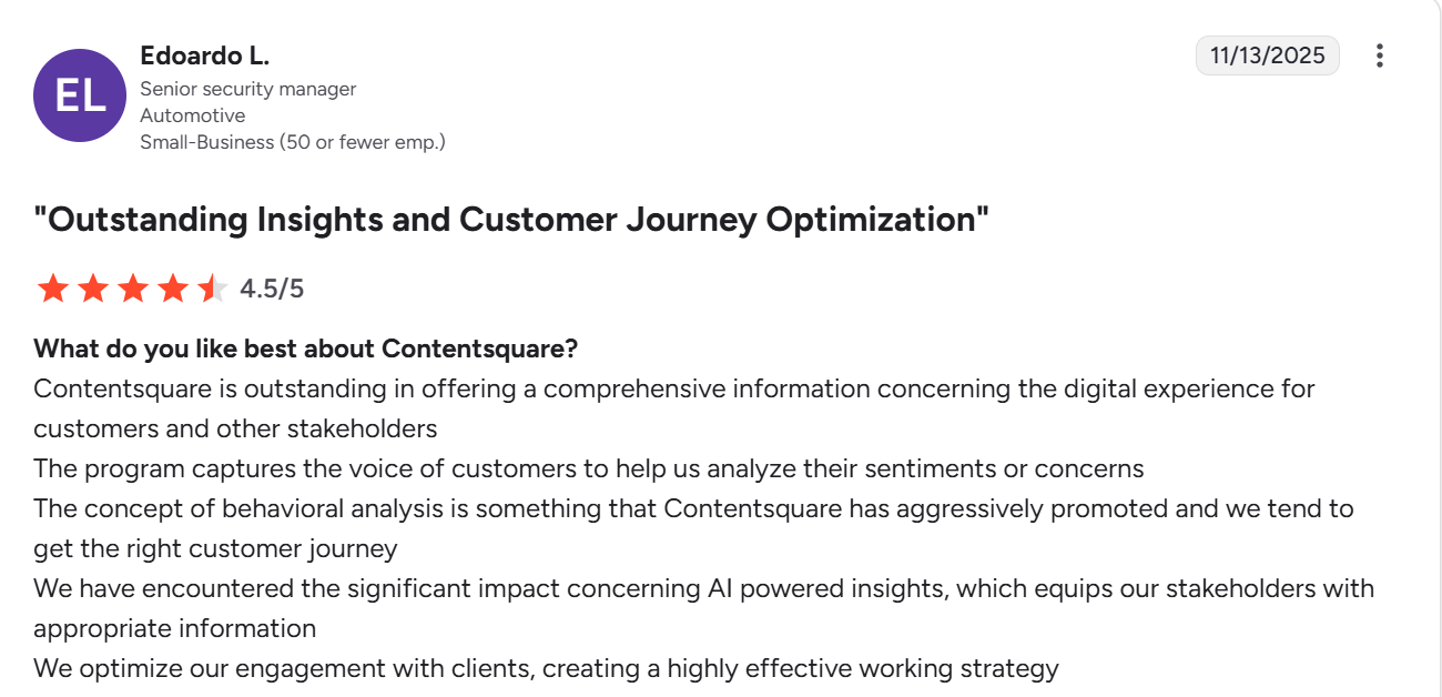 Edoardo's review on G2.