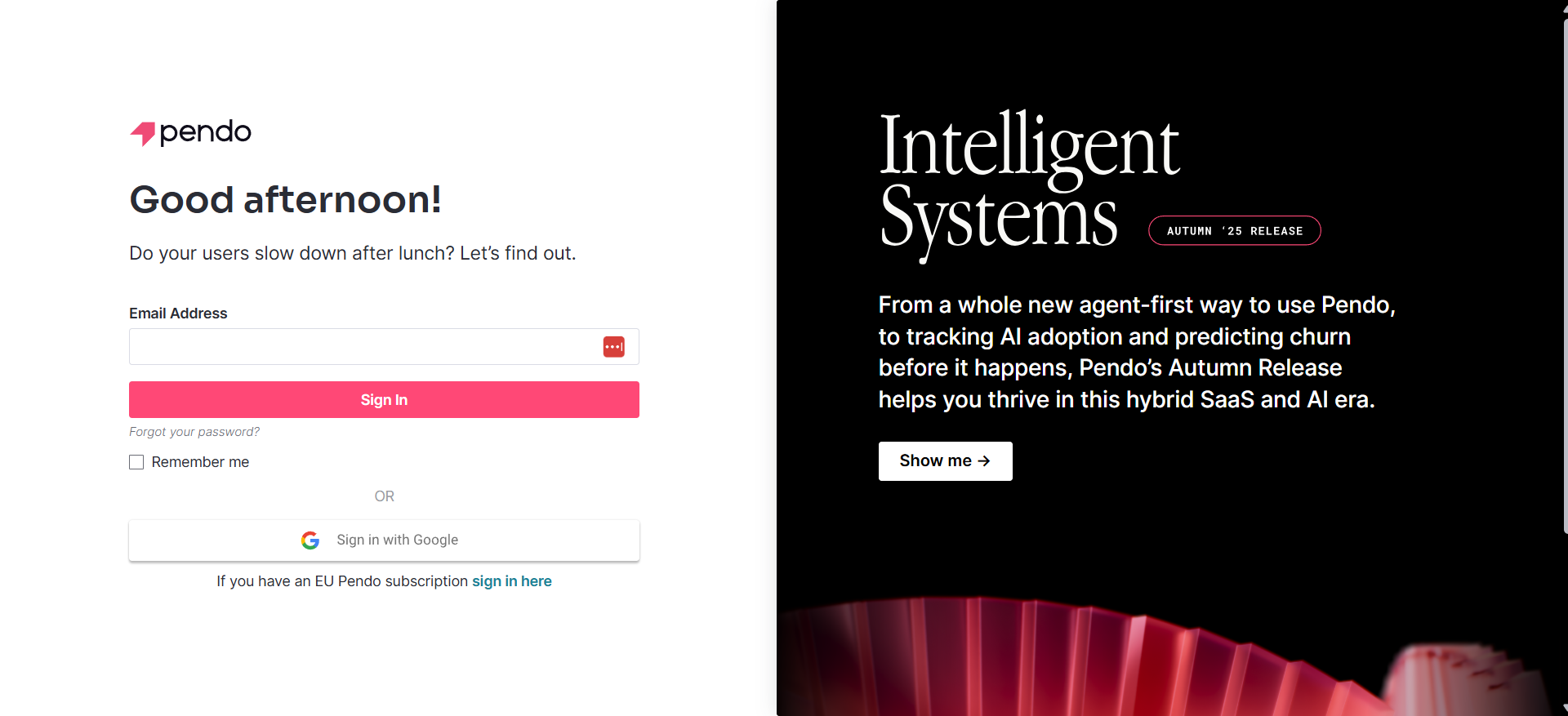 Pendo login services.
