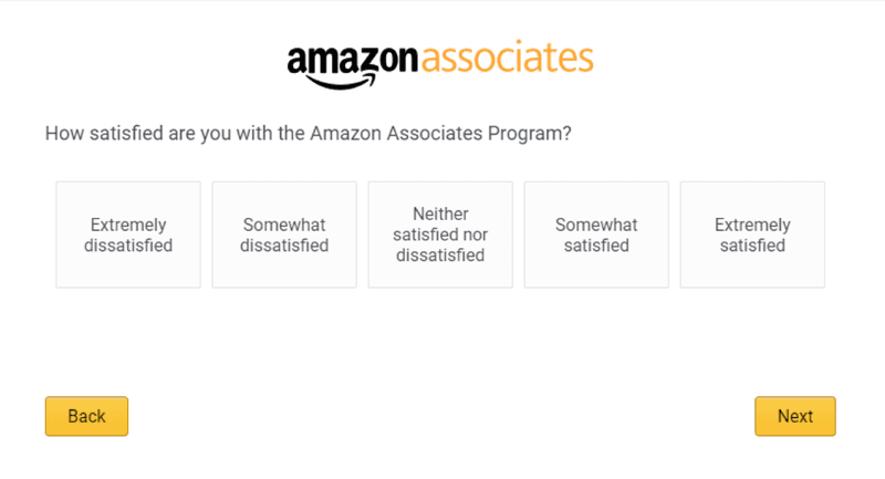 Amazon’s CSAT survey.
