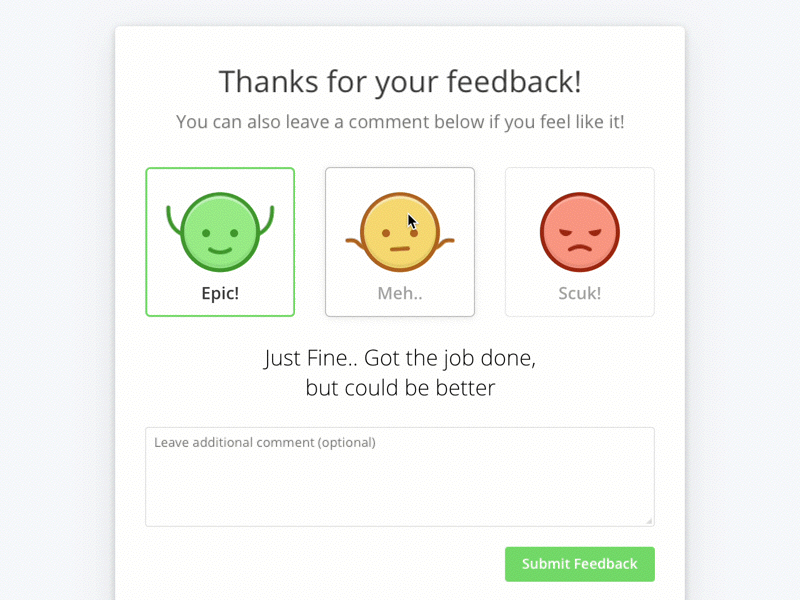 customer experience survey feature request template