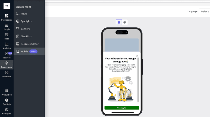 Gamification in Userpilot.