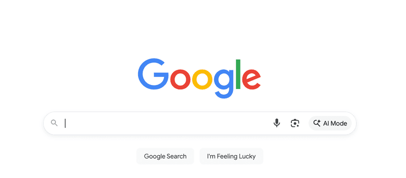 Google’s minimalist design keeps focus on the primary user goal.