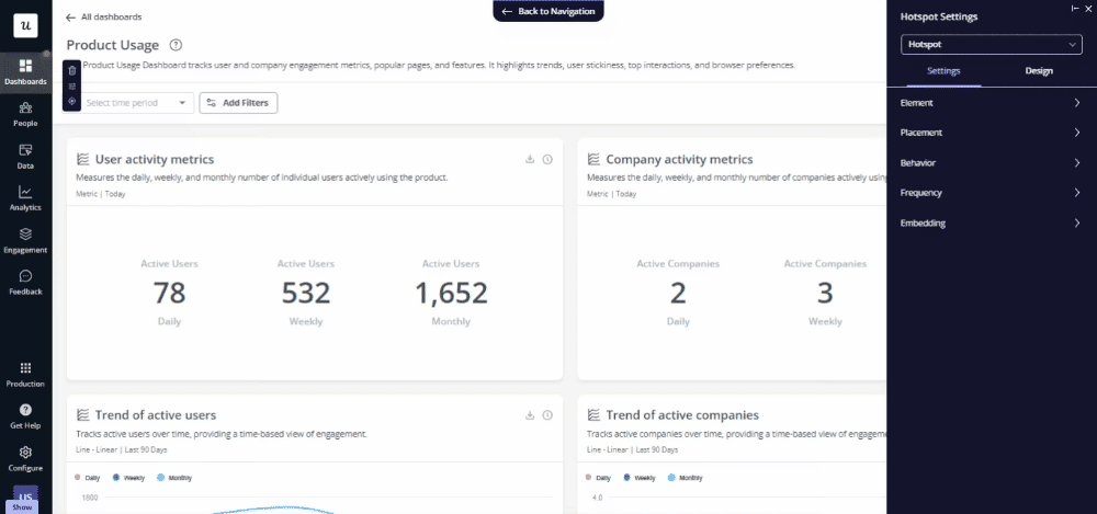 creating a hotspot in userpilot