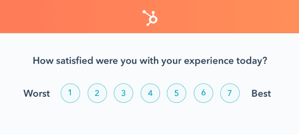 HubSpot’s CSAT survey.