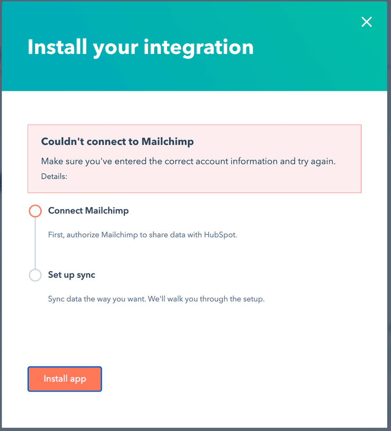 Plain-language error messages in HubSpot to help users recover quickly.