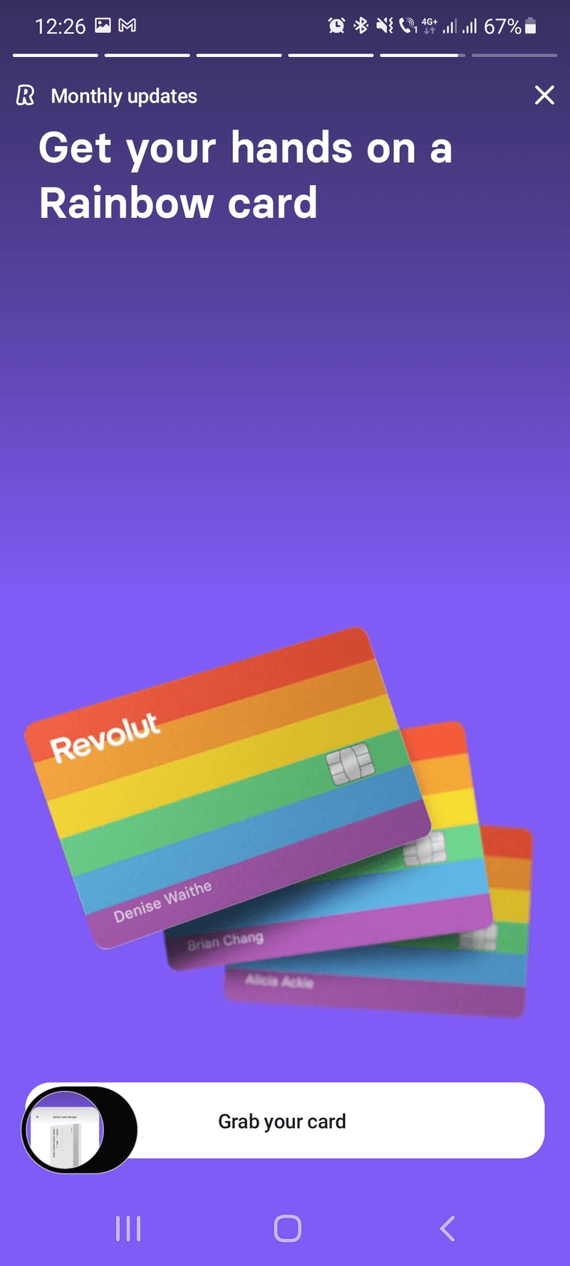 Revolut's announcement of their introduction of a new card design