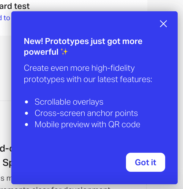 Invision feature improvement in-app message