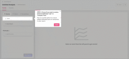 Interactive walkthrough Userpilot