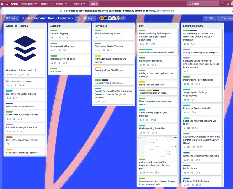 Buffer’s community-driven effort makes users feel part of the product development process.