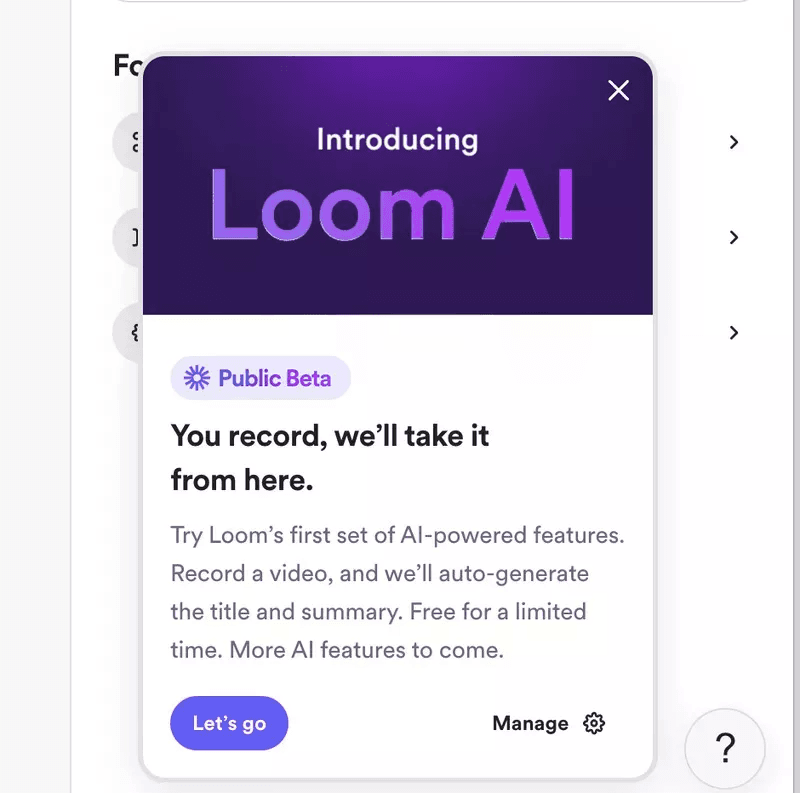 Loom uses reverse trials to offer immediate value and encourage users to switch to paid plans.