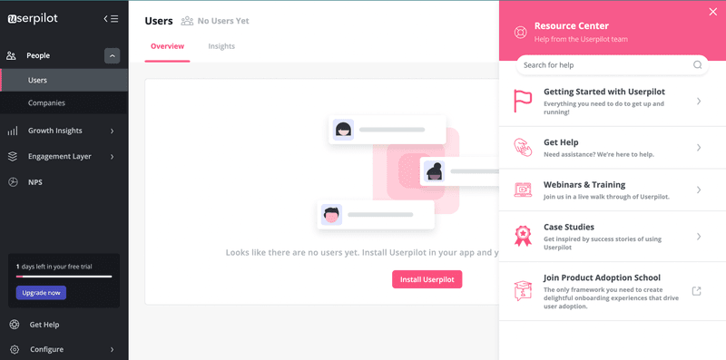 in-app resource center