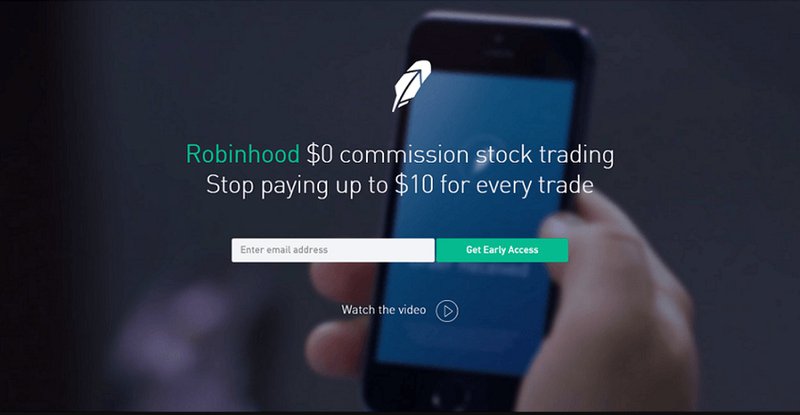 RobinHood landing page