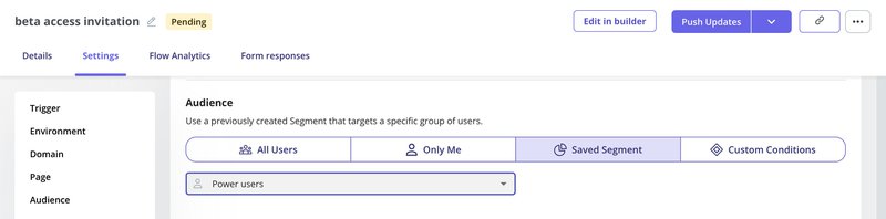 segment audience for targeted engagement Userpilot