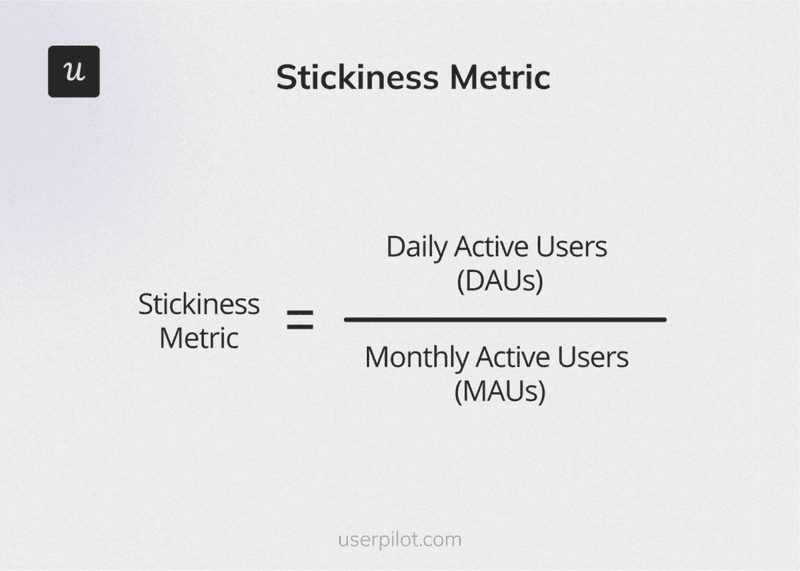User stickiness formula