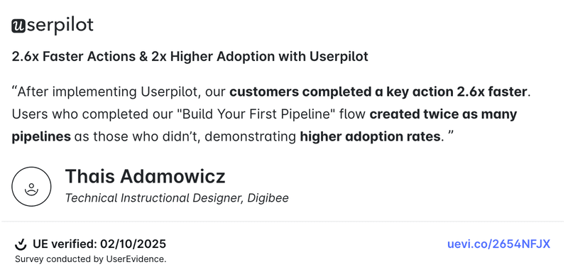 onboarding checklist testimonial userpilot