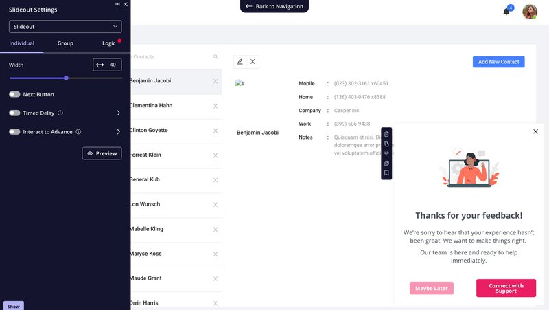 Userpilot in app support