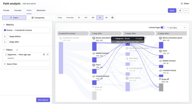 Userpilot path analysis