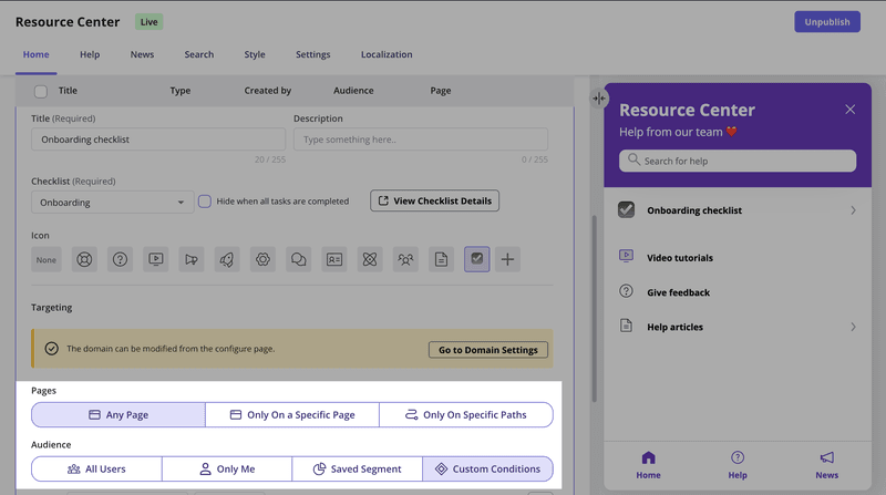 Build an in-app resource center with Userpilot.