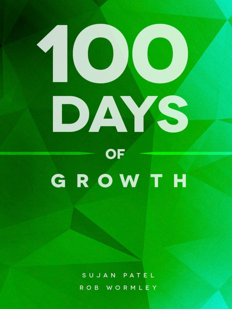 The book cover of 100 days of growth, one of the best growth hacking books
