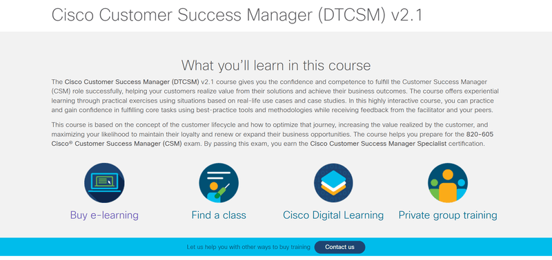 cisco customer success course