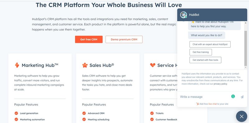 Hubspot-chatbot-self-service-portals