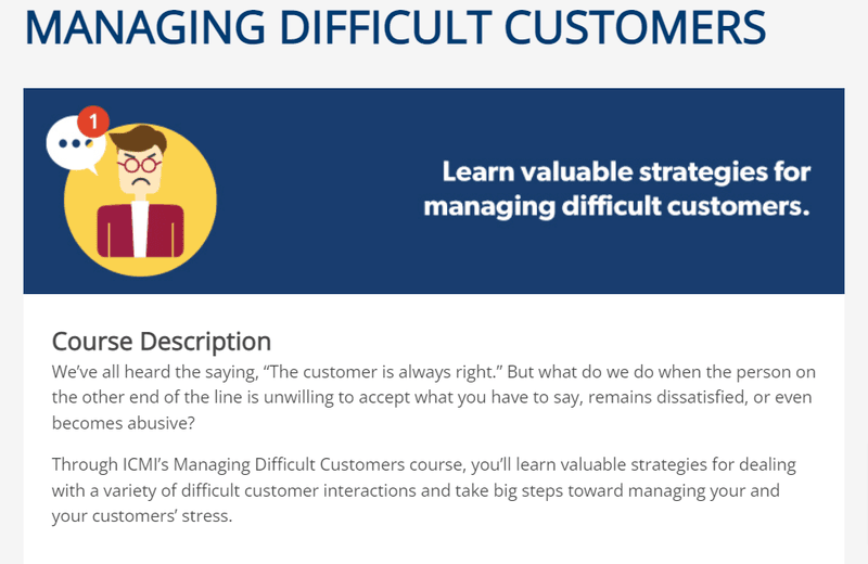 ICMI customer success courses