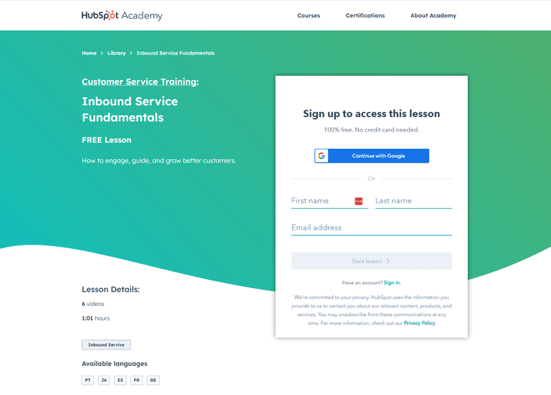 hubspot customer success courses