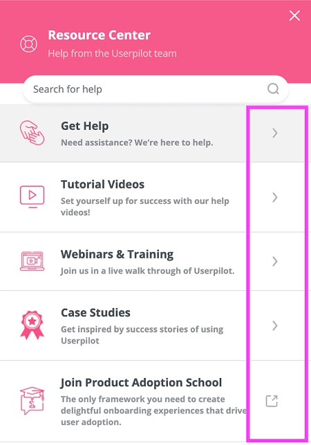 Userpilot-resource-center-self-service-portals