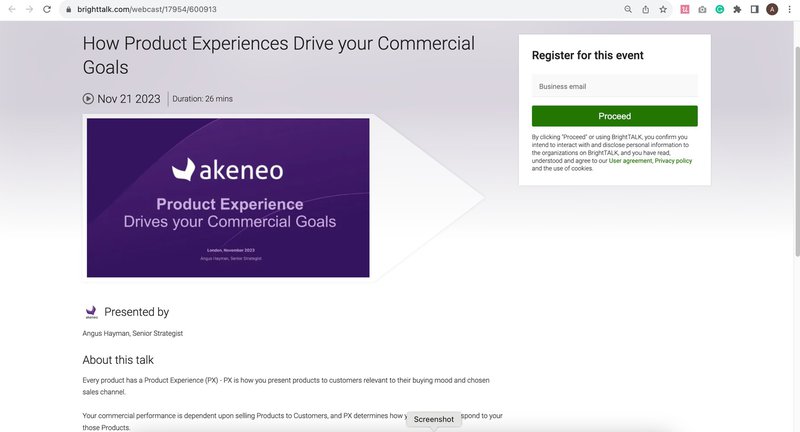 Akaneo's webinar on designing product experiences that drive commercial goals