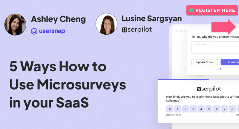 Microsurveys in SaaS webinar