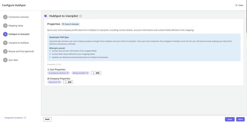 hubspot to userpilot