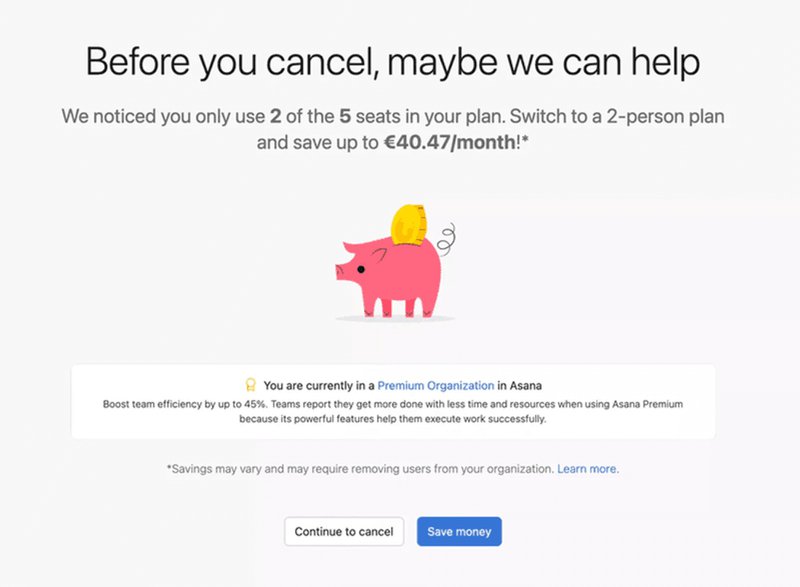 asana win-back effort