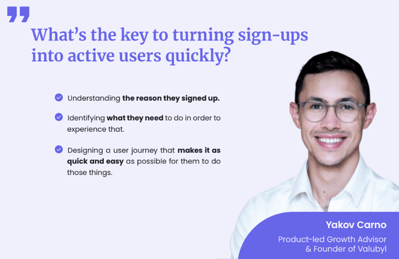 Yakov Carno, a PLG Adviser and Founder at Valubyl, on how to increase activation rate.