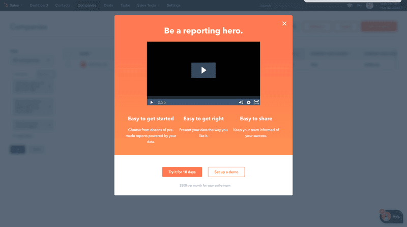 in-app marketing guide hubspot example