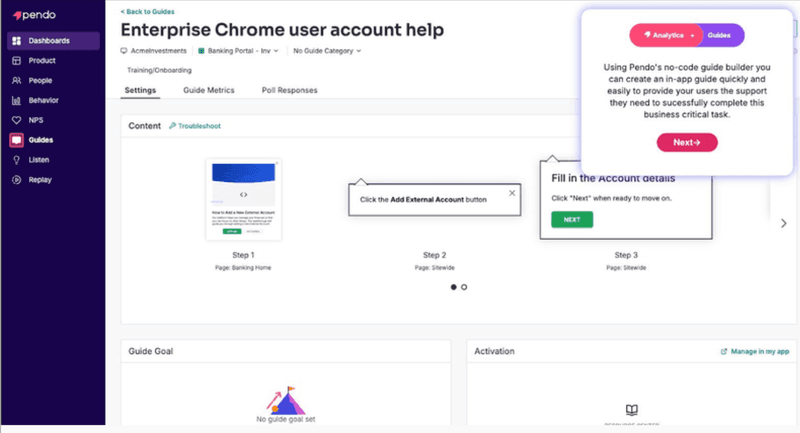 Mixpanel alternatives: Pendo.