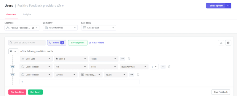 Filter survey results