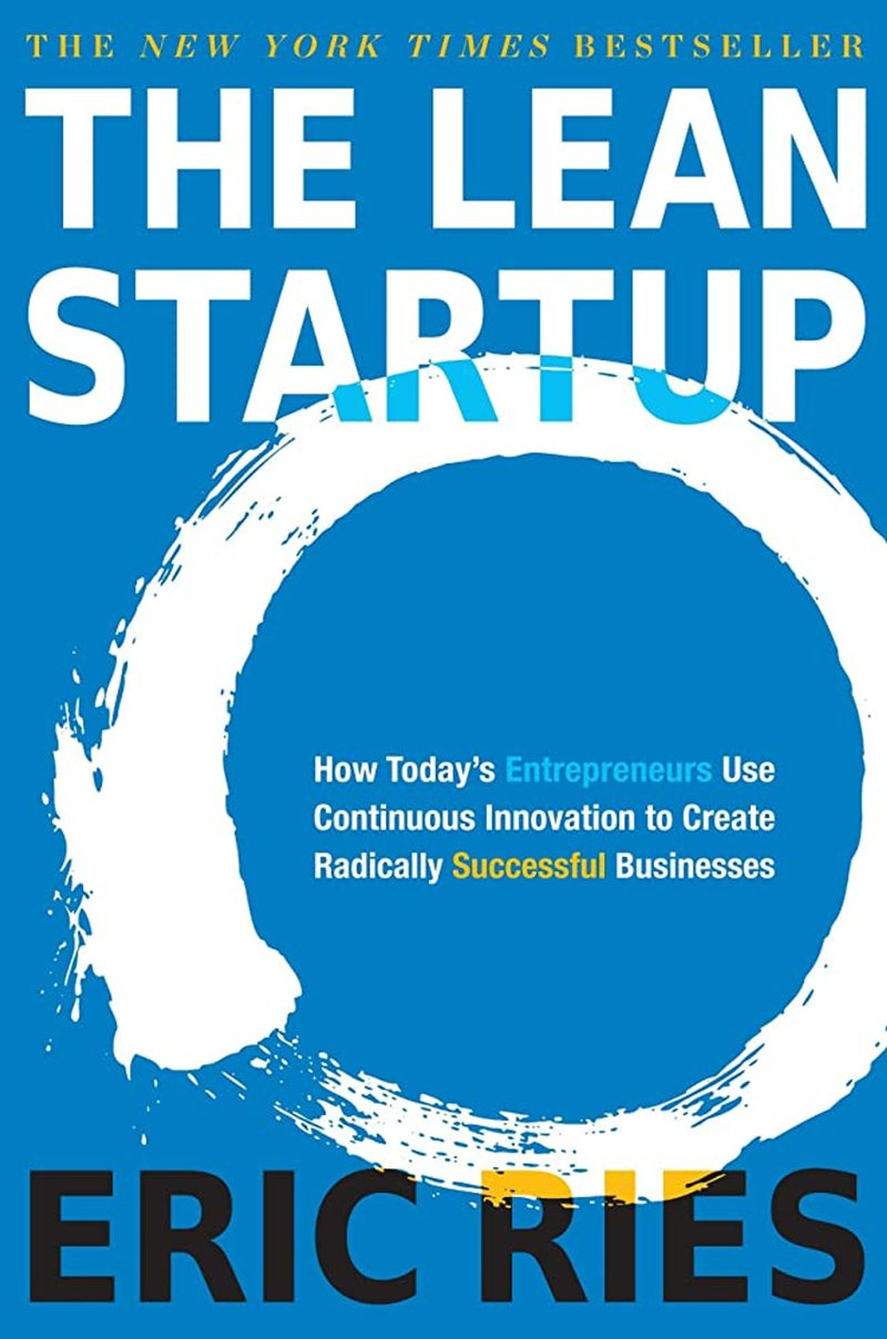 The book cover of the lean startup, one of the best growth hacking books