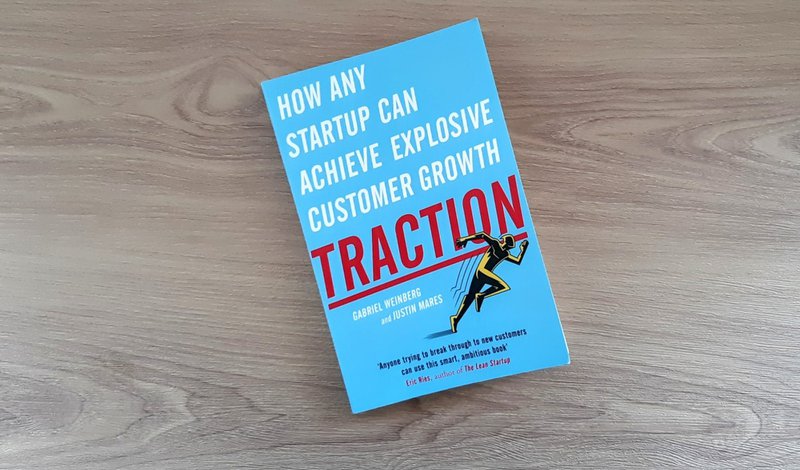 A photo of Traction, one of the best growth hacking books