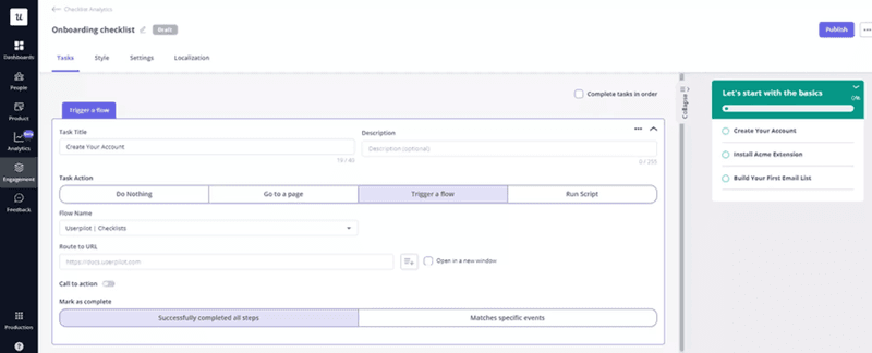 Create targeted checklists with Userpilot.