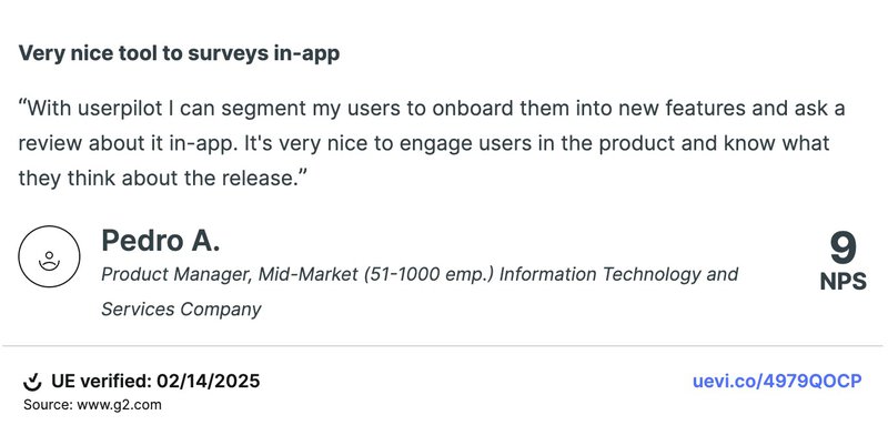 userpilot-user-segmentation-testimonial