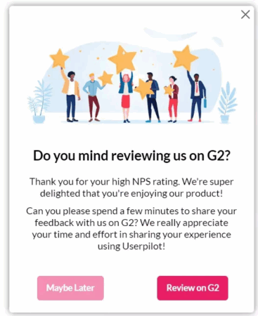 G2 review userpilot