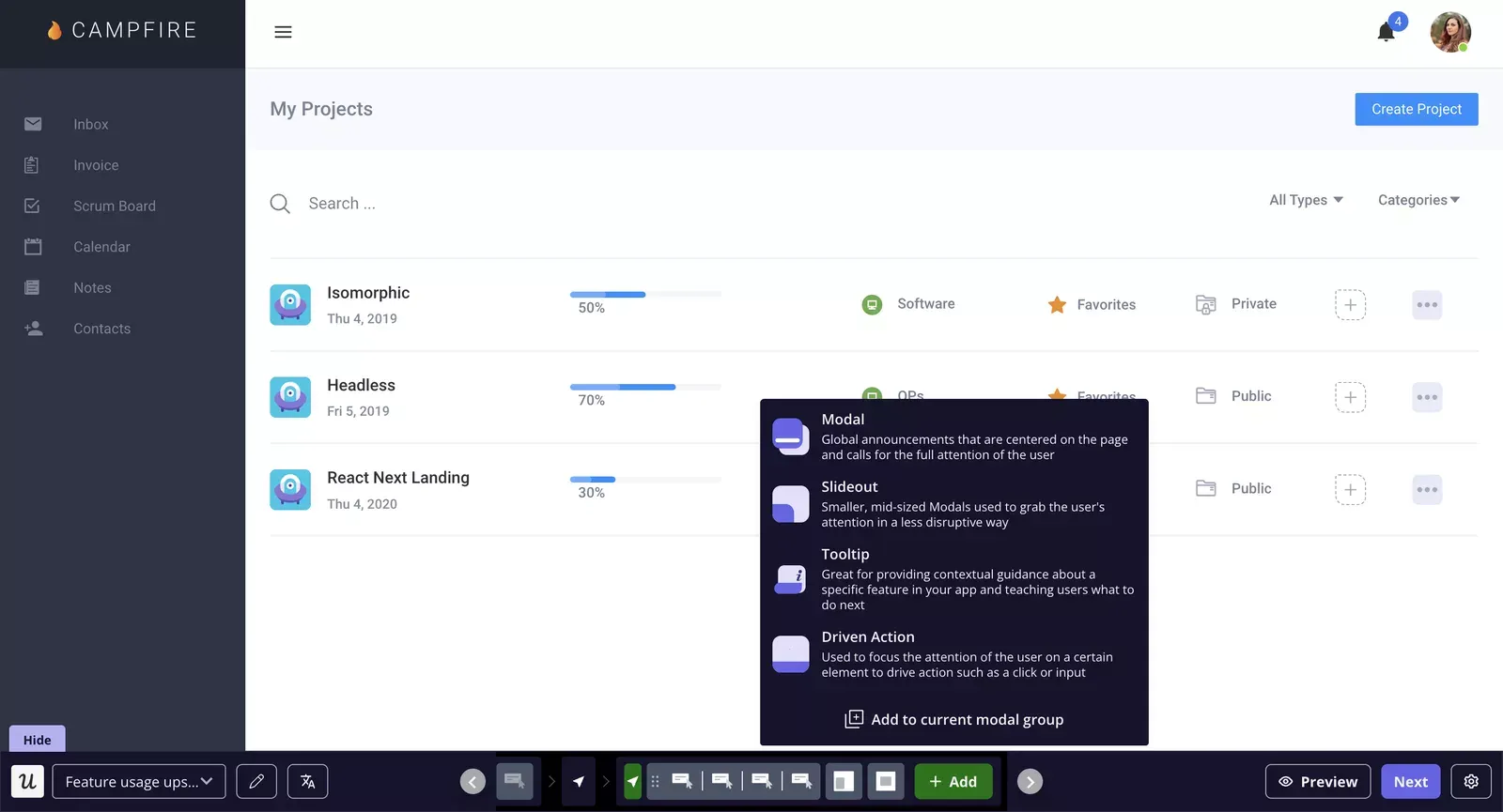 UI patterns userpilot