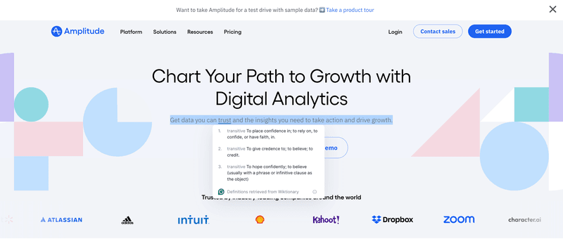 product vision examples amplitude