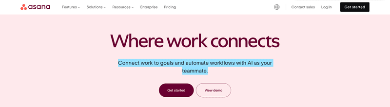 product vision examples asana