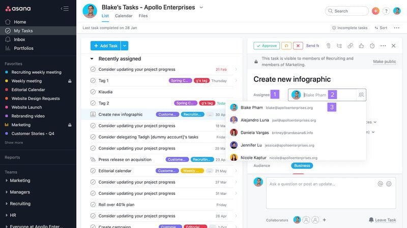 asana - martech stack examples